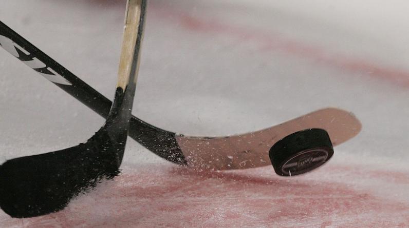 Два хоккеиста провалились под лед во время матча Швейцарской хоккейной лиги